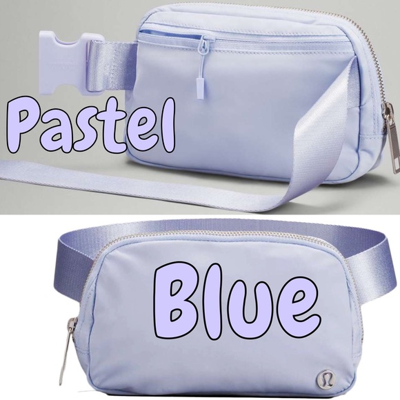 lululemon athletica Other - NWT Lululemon Everywhere Belt bag Pastel Blue silver hardware logo 1L size